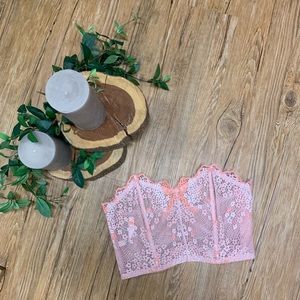 Victoria’s Secret pink/peach lace bustier